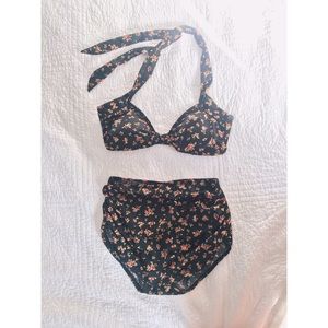 ModCloth high waisted floral bikini set
